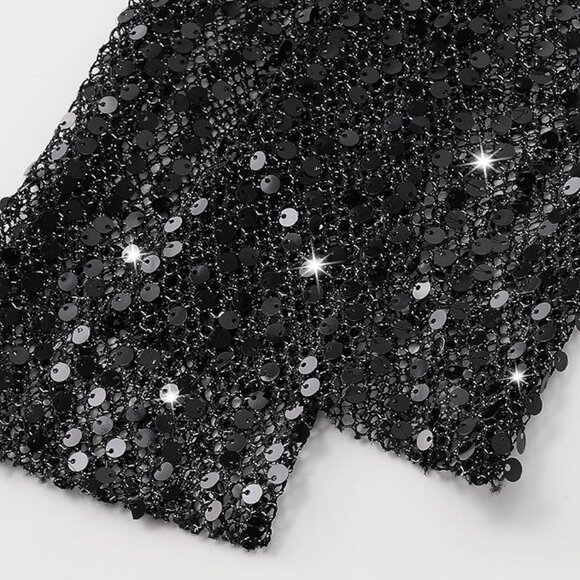 Opera Black  Sparkling Glitter  Gloves - Picture 5 of 6